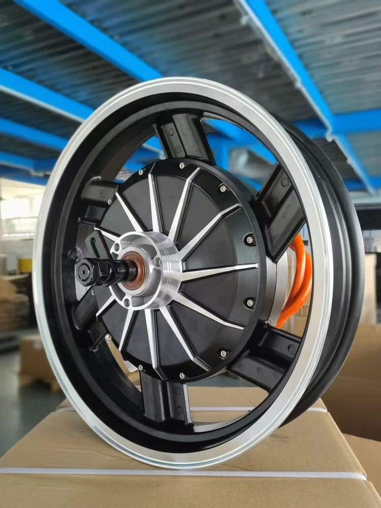 Hub motor with orange phase cables